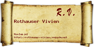 Rothauser Vivien névjegykártya